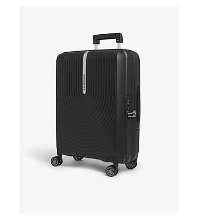 Shop Samsonite Hi-fi Spinner Expandable Suitcase 55cm In Black