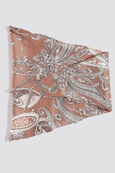 Shop Na-kd Ornament Pattern Hair Scarf Pink In Powder Pink