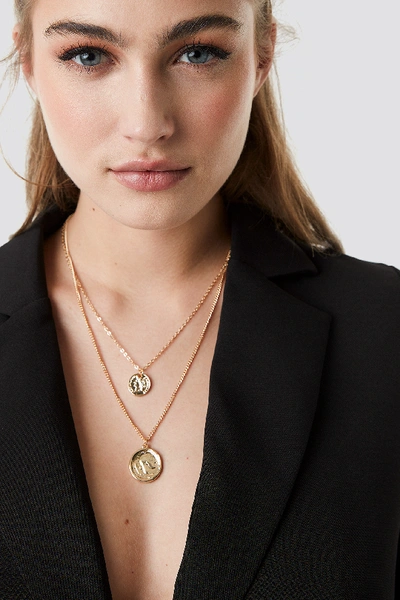 Shop Na-kd Layered Coin And Chain Necklaces - Gold