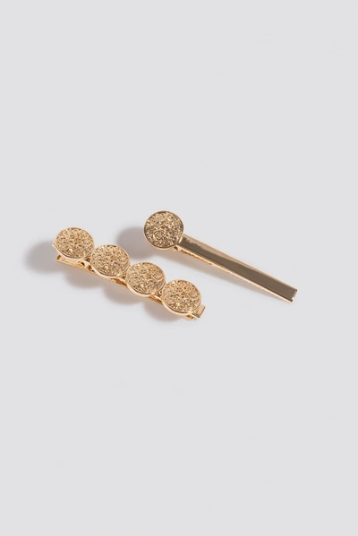 Shop Na-kd Structured Coin Hairpin Set - Gold