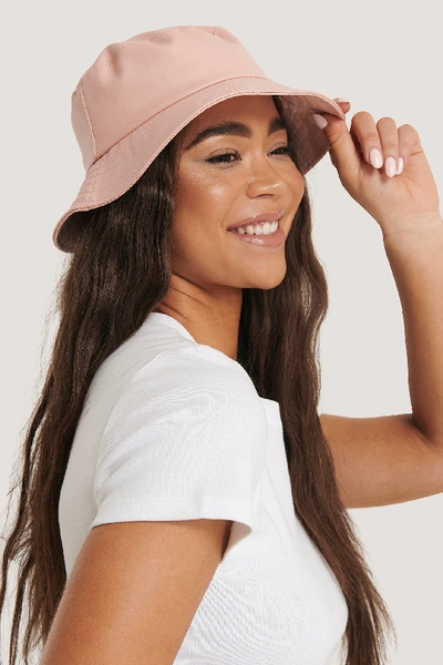 Shop Na-kd Faux Leather Bucket Hat - Pink