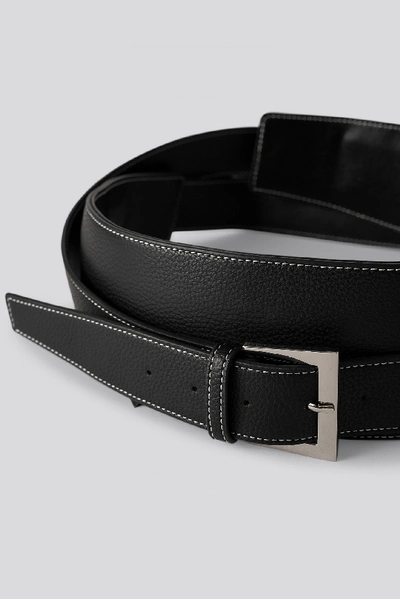 Shop Na-kd Seamline Layered Waist Belt Black