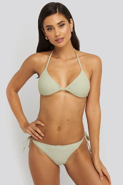 Shop Na-kd Triangle Panty Green In Dusty Green