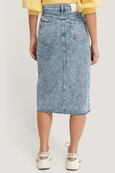 Shop Mango Edited Skirt - Blue In Denim