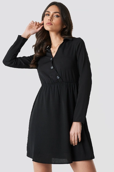 Shop Trendyol Button Detailed Mini Dress - Black
