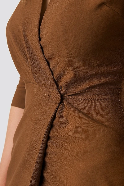 Shop Trendyol Milla Button Detailed Dress - Brown