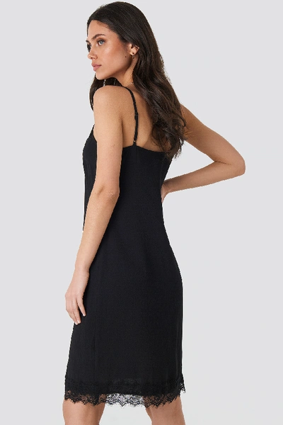 Shop Na-kd Lace Detail Slip Dress - Black