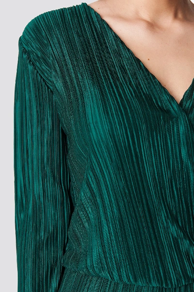 Shop Rut & Circle Pleated Jumpsuit Green In Dark Green