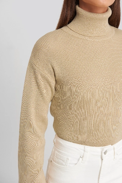 Shop Hoss X Na-kd Drop Shoulder Sweater - Beige