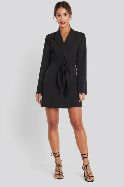 Shop Chloé Tie Short Blazer Dress Black