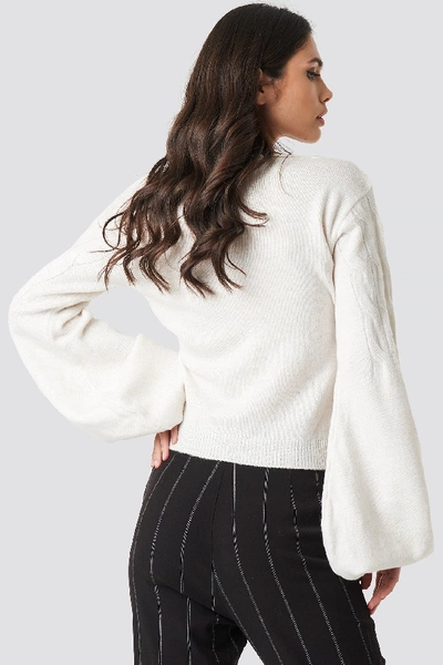 Shop Trendyol Double Breasted Knitted Sweater - White In Ecru