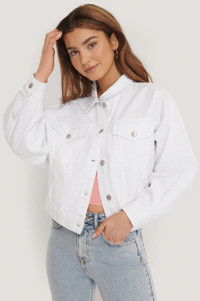 Shop Na-kd 80's Trucker Denim Jacket White