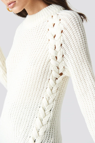 Shop Rut & Circle Samira Side Braid Knit - White