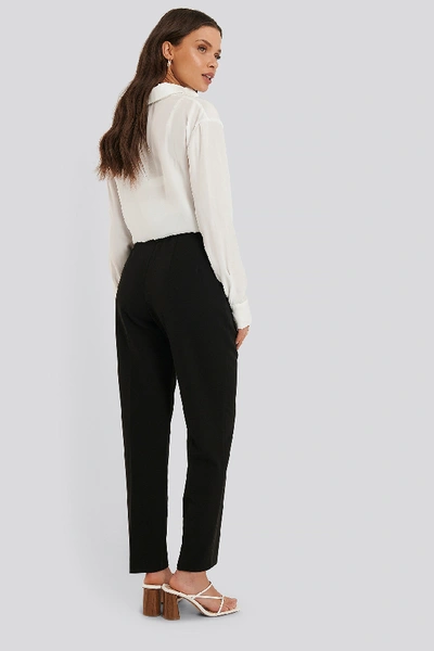 Shop Na-kd Classic Belted Straight Leg Suit Pants - Black