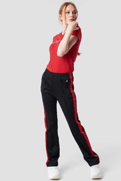 Calvin Klein Hr Side Stripe Track Pant Black In Ck Black racing Red ModeSens