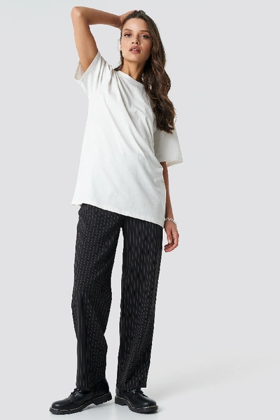 Shop Astrid Olsen X Na-kd Solid Oversize Tee - White In Ivory