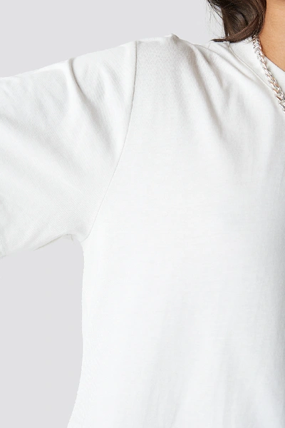 Shop Astrid Olsen X Na-kd Solid Oversize Tee - White In Ivory