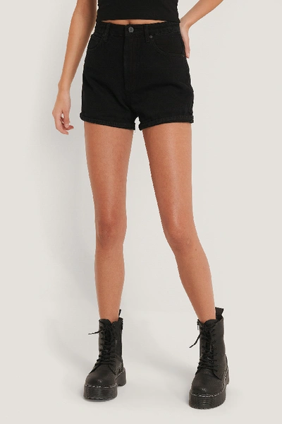 Shop Abrand A High Relaxed Short - Black In Overdyed Black