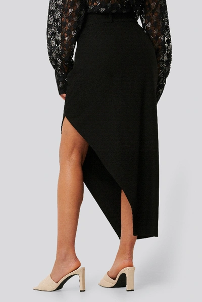 Shop Na-kd Classic Maxi Tailored Asymmetric Skirt - Black