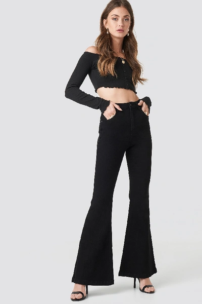 Shop Abrand A Double Oh Flare Jeans - Black In Magic