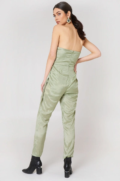 Shop Glamorous Bandeau Jumpsuit - Green In Sage Green