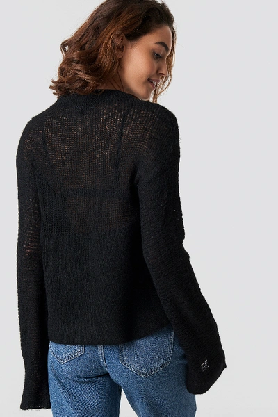 Shop Emilie Briting X Na-kd Half Half Slouchy Knit - Black