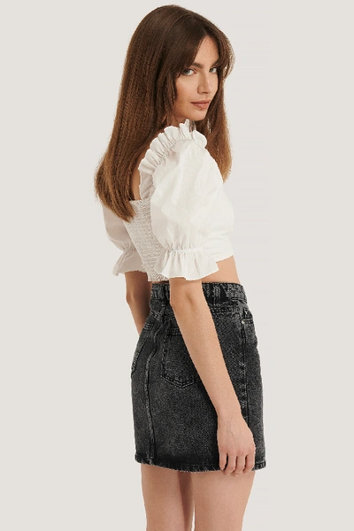 Shop Trendyol Basic Denim Skirt - Grey In Anthracit