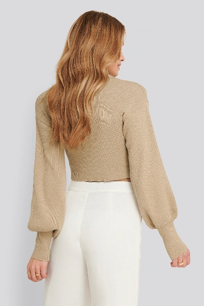 Shop Xle The Label Aspyn Turtleneck Knitted Sweater - Beige In Taupe