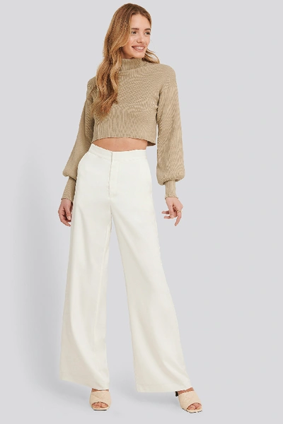 Shop Xle The Label Aspyn Turtleneck Knitted Sweater - Beige In Taupe