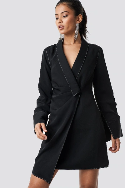 Shop Na-kd Draped Blazer Dress - Black