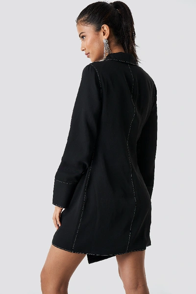 Shop Na-kd Draped Blazer Dress - Black