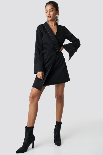 Shop Na-kd Draped Blazer Dress - Black