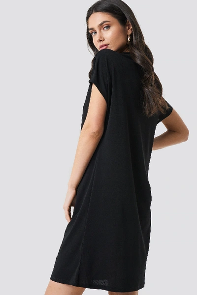 Shop Na-kd Jersey Cap Sleeve Dress - Black