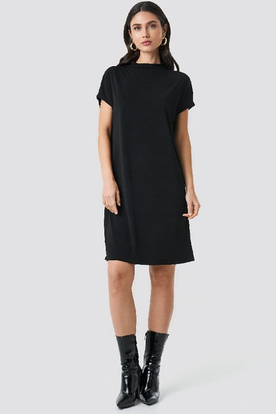 Shop Na-kd Jersey Cap Sleeve Dress - Black