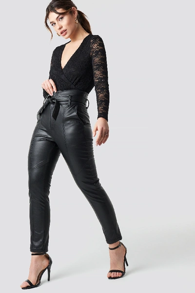Shop Pamela X Na-kd Overlapped Lace Body - Black