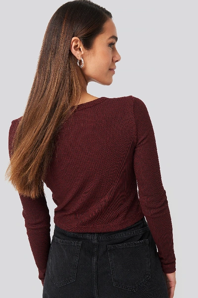 Shop Trendyol Button Detailed Knit Top - Red In Burgundy