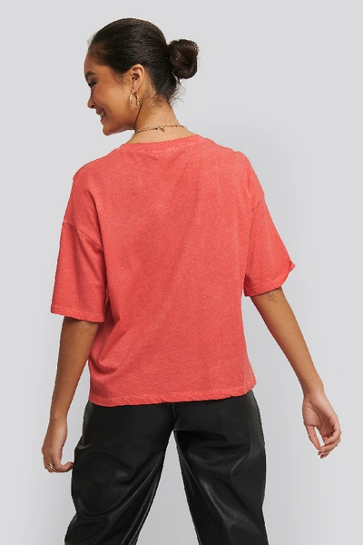 Shop Na-kd Washed Out Tee - Red