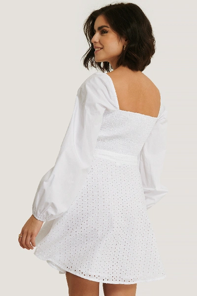 Shop Na-kd Anglaise A-shape Skirt White