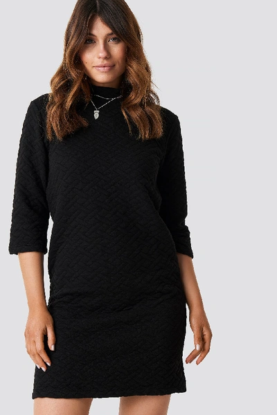 Shop Trendyol Quilted Knitted Dress - Black