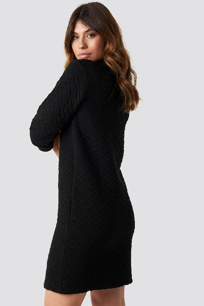 Shop Trendyol Quilted Knitted Dress - Black