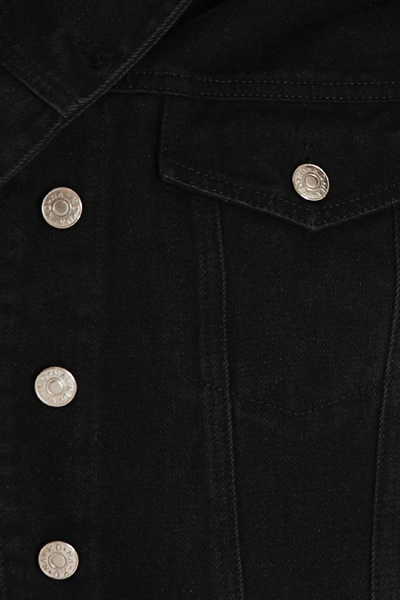 Shop Na-kd Cropped Raw Hem Denim Jacket Black