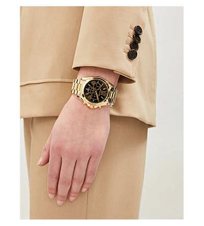 Shop Michael Kors Mk5739 Bradshaw Gold-plated Watch