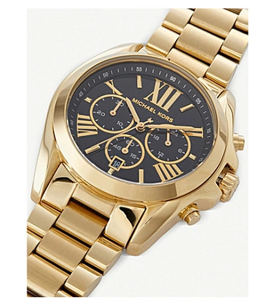 Shop Michael Kors Mk5739 Bradshaw Gold-plated Watch
