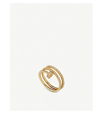 Shop Cartier Juste Un Clou 18ct Yellow-gold And Diamond Ring