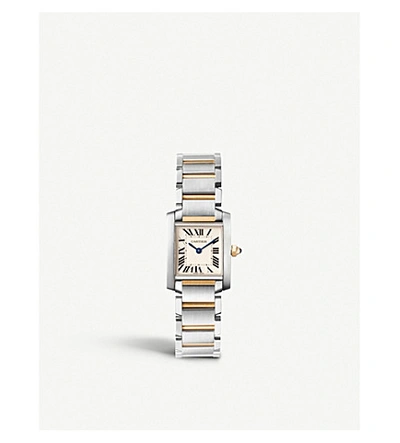 Shop Cartier Tank Française 18ct Yellow-gold And Stainless Steel Watch