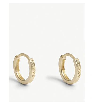 Shop Astrid & Miyu Mystic Simple Huggies Earrings In Gold