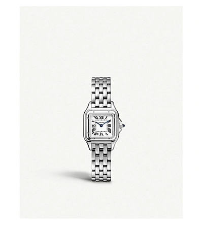 Shop Cartier Women's Crwspn0006 Panthère De Small Stainless Steel Watch In Silver (silver)