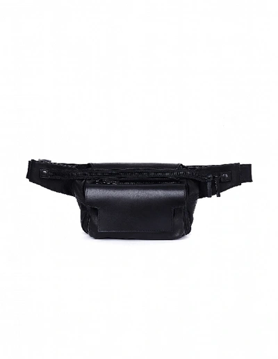 Shop Yohji Yamamoto Black Leather Waist Bag
