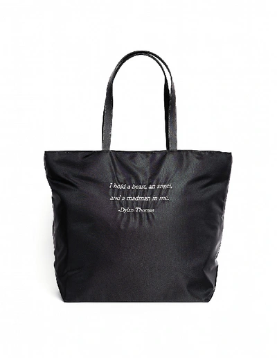 Shop Undercover Black Textile Embroidered Bag