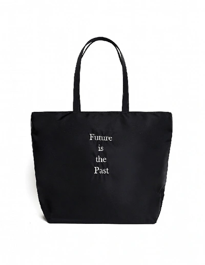 Shop Undercover Black Textile Future Embroidered Bag